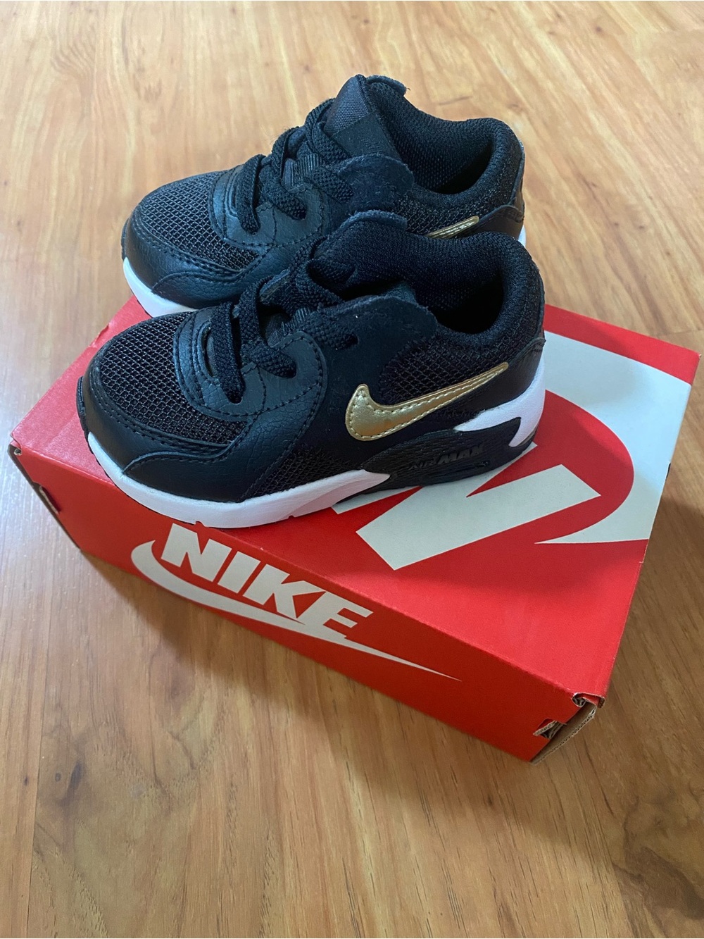Nike Air Max Excee (TD) Kids Black and Gold